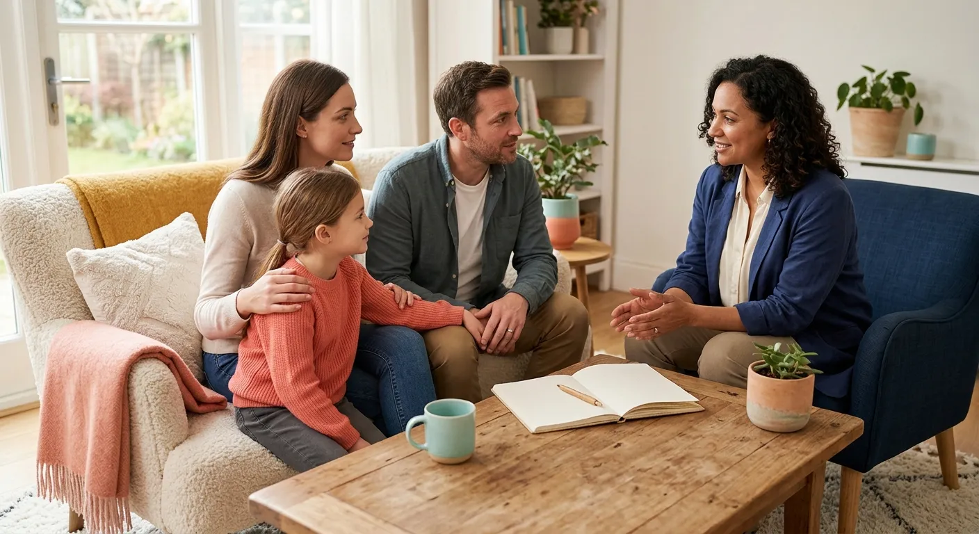 Familia orientándose sobre el Certificado Único de Discapacidad en Argentina